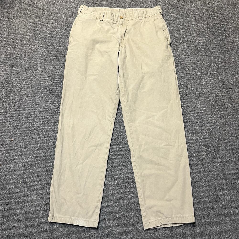Bills Khakis Pants Mens 34x30 Beige M2 Straight Fit Flat Front Office Classic